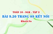 Bài 9.20 trang 89 Toán 10 Kết nối tri thức Tập 2